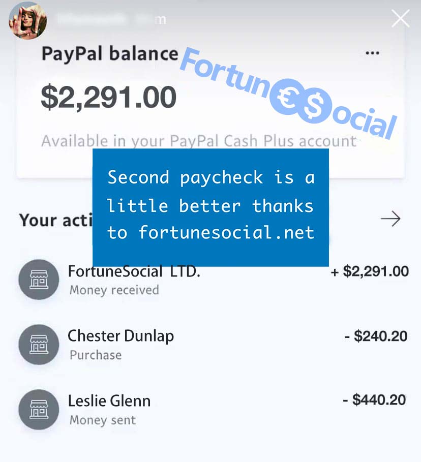 FortuneSocial payment proof